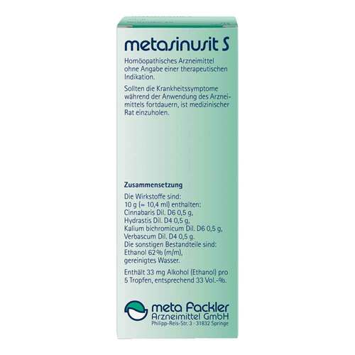 Metasinusit S Mischung - 2
