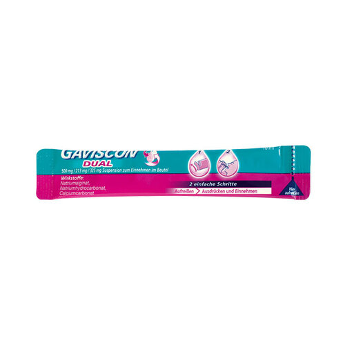 Gaviscon Dual 500mg / 213mg/325mg Suspension zum Einnehmen Beutel  - 2