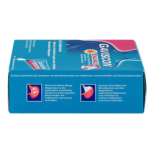 Gaviscon Dual 500mg / 213mg/325mg Suspension zum Einnehmen Beutel  - 4