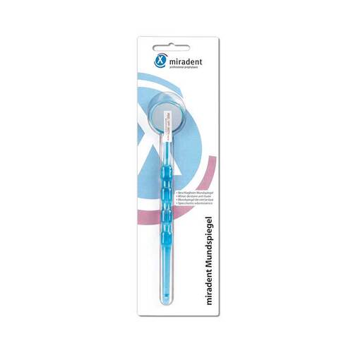 Miradent Mundspiegel beschlagsfrei blau transparent  - 1