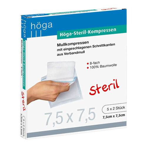 H&ouml;ga-Kompressen 7,5x7,5 cm steril 8fach - 1