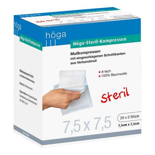 H&ouml;ga-Kompressen 7,5x7,5 cm steril 8fach - 1