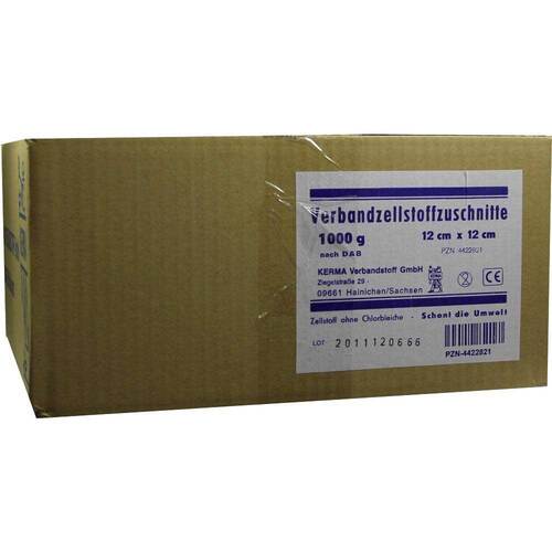 Verbandzellstoff Zuschnitte hochgebleicht 12x12 cm - 1