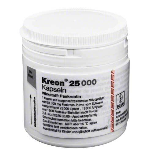 Kreon 25.000 Hartkapseln mit magensaftresistent &uuml;berzogene Pellets - 1