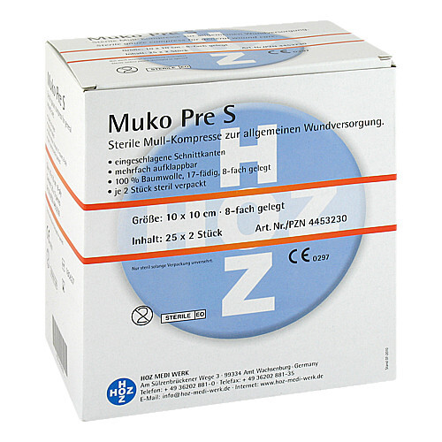 MUKO PRE S Mullkompressen 10x10 cm steril 8fach - 1
