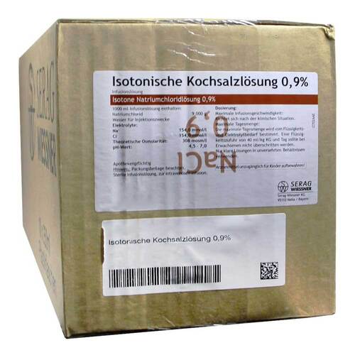 Isotonische Kochsalzl&ouml;sung 0,9% Glas Infusionsl&ouml;sung  - 1