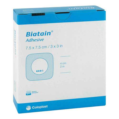 BIATAIN Schaumverband 7,5x7,5 cm selbst haftend - 1