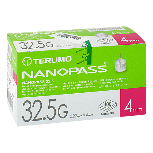 TERUMO NANOPASS 32,5 Pen Kan&uuml;le 0,22x4 mm - 1