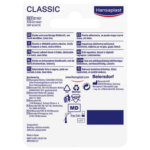 Hansaplast Fixierpflaster Classic 1,25 cmx5 m - 2