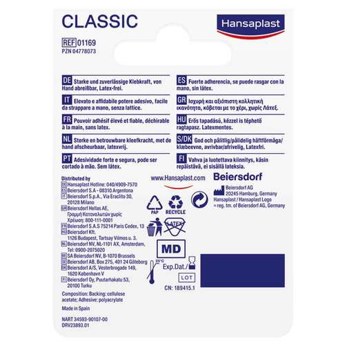 Hansaplast Fixierpflaster Classic 2,5 cmx5 m - 2