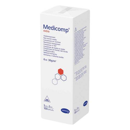 Medicomp extra Vlieskomp.unsteril 5x5 cm 6fach - 1