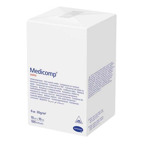 Medicomp extra Vlieskomp.unsteril 10x10 cm 6fach - 1