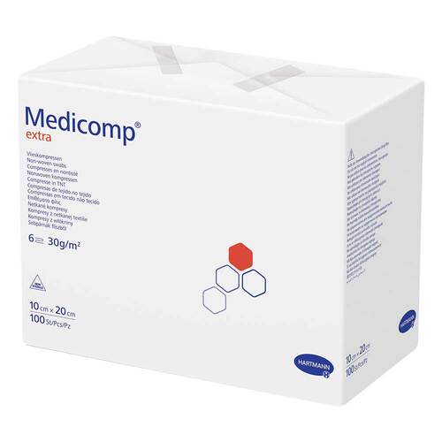Medicomp extra Vlieskomp.unsteril 10x20 cm 6fach - 1