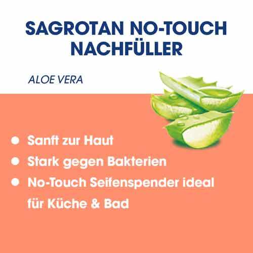 SAGROTAN No-Touch Nachf&uuml;ller Aloe Vera Handseife - 3
