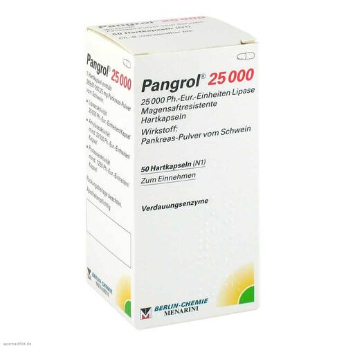Pangrol 25.000 Hartkapseln mit magensaftresistent &uuml;berzogene Pell. - 1