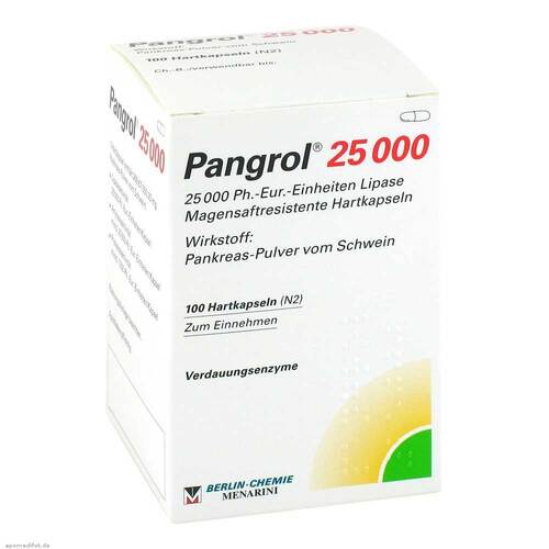 Pangrol 25.000 Hartkapseln mit magensaftresistent &uuml;berzogene Pell. - 1