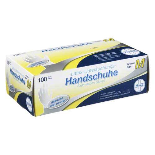 Handschuhe Einmal Latex gepudert M - 1