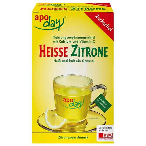 Apoday hei&szlig;e Zitrone Vitamin C und Calcium zuckerfrei Pulver  - 1