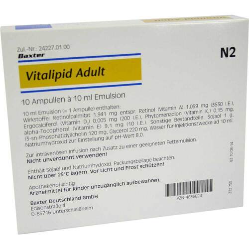 VITALIPID Adult Emulsion zur Infusion Ampullen - 1