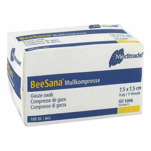 MULLKOMPRESSEN 7,5x7,5 cm unsteril 8fach - 1