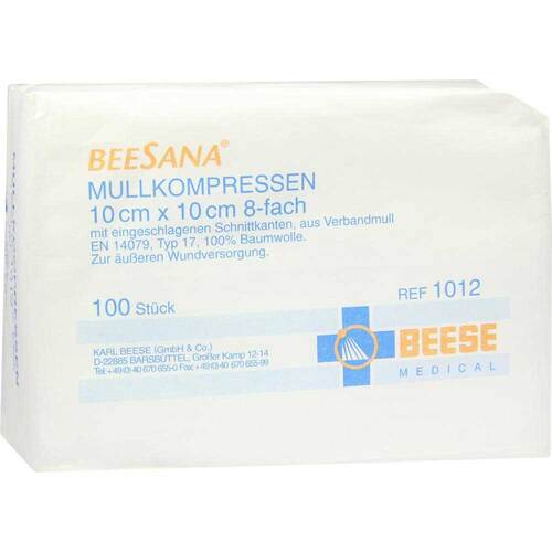 MULLKOMPRESSEN 10x10 cm unsteril 8fach - 1
