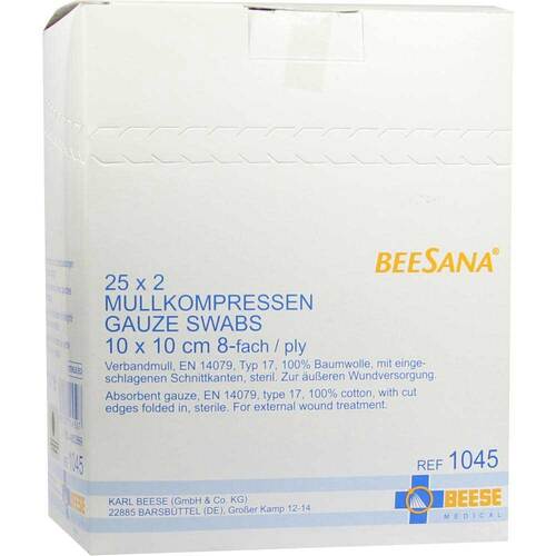 Mullkompressen 10x10 cm steril 8fach - 1