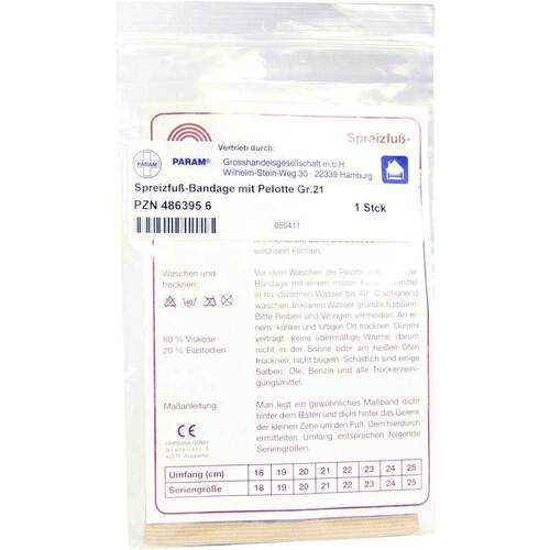 Spreizfussbandage mit Pelotte Gr&ouml;&szlig;e 21 - 1