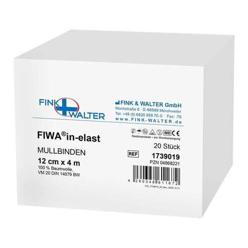 MULLBINDEN 12 cmx4 m 100% Baumwolle - 1