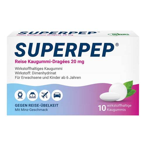 Superpep Reise Kaugummi Dragees 20 mg - 1