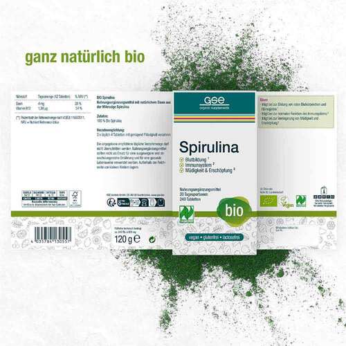 Gse Spirulina 500 mg Bio Naturland Tabletten - 2
