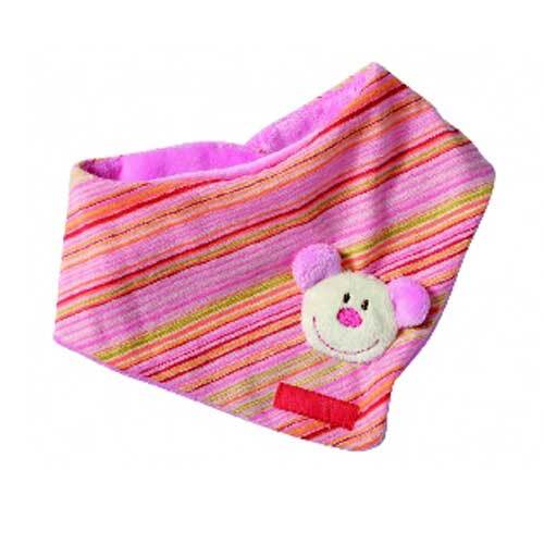 BABY-HALSTUCH mit Klettverschluss pink - 1