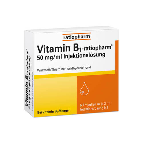 Vitamin B1-Ratiopharm 50 mg / ml Injektionsl&ouml;sung Ampullen - 1