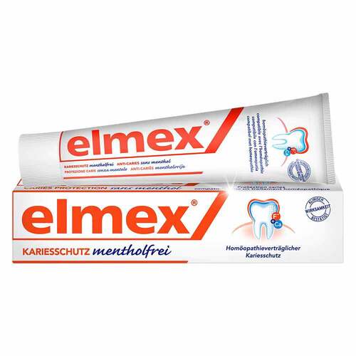 Elmex mentholfrei Zahnpasta mit Faltschachtel - 1