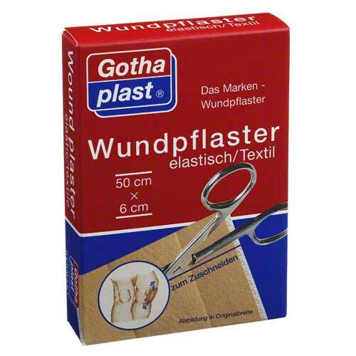 Gothaplast Wundpflaster elastisch 6 cmx0,5 m geschnitten - 1