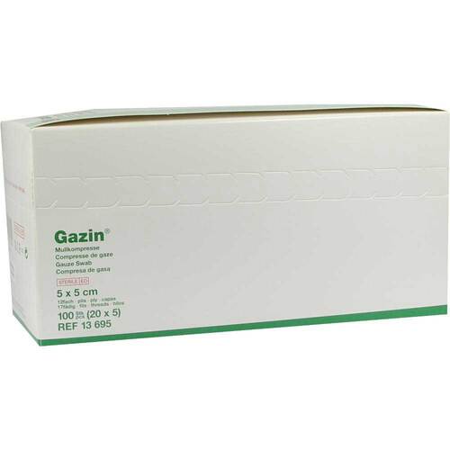 GAZIN Mullkomp.5x5 cm steril 12fach - 1