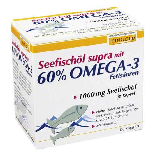 Seefisch&ouml;l Supra mit 60% Omega-3-Fetts.WeichKapseln  - 1