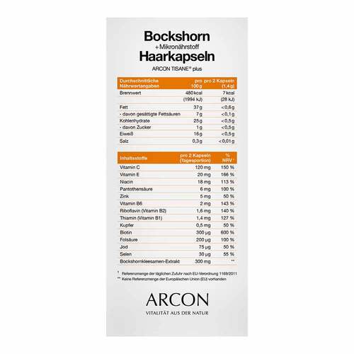 Bockshorn + Mikron&auml;hrstoff Haarkapseln Tisane plus - 4