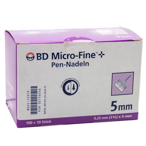 BD Micro-Fine + 5 Pen-Nadeln 0,25x5x110 mm - 1