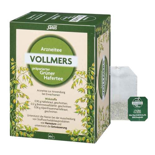 Vollmers pr&auml;parierter gr&uuml;ner Hafertee Filterbeutel - 1