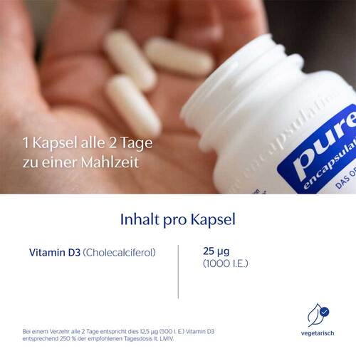 Pure Encapsulations Vitamin D3 1000 I.E. Kapseln - 5
