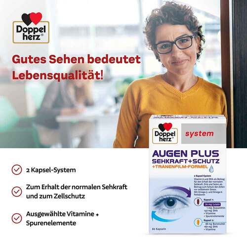 Doppelherz Augen plus Sehkraft + Schutz system Kapseln  - 2