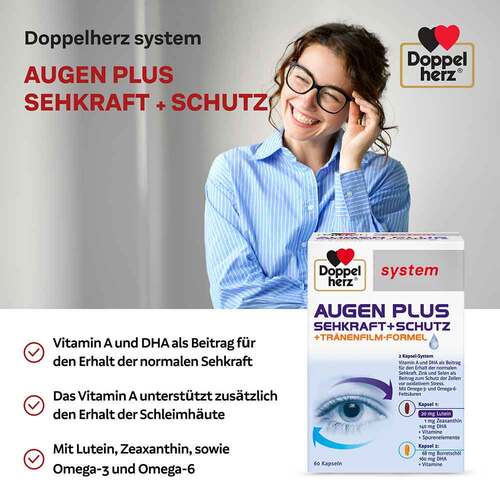 Doppelherz Augen plus Sehkraft + Schutz system Kapseln  - 3