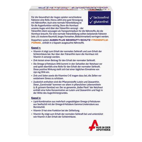 Doppelherz Augen plus Sehkraft + Schutz system Kapseln  - 5
