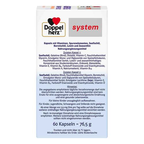 Doppelherz Augen plus Sehkraft + Schutz system Kapseln  - 7