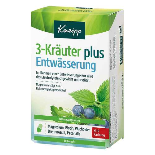 KNEIPP 3-Kr&auml;uter Entw&auml;sserung Kapseln - 1