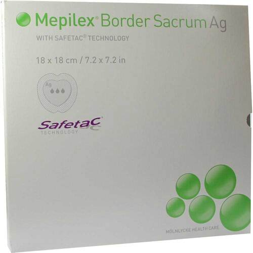 Mepilex Border Sacrum Ag Schaumverband 18x18 cm steril  - 1