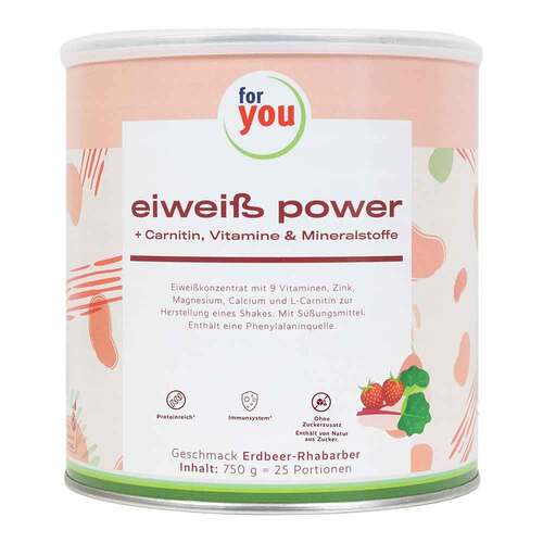 For You eiwei&szlig; power Erdbeere Pulver - 1