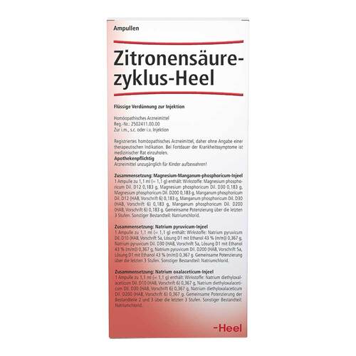 Zitronens&auml;urezyklus Heel Ampullen - 1