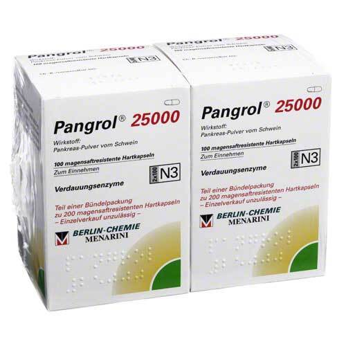 Pangrol 25.000 Hartkapseln mit magensaftresistent &uuml;berzogene Pell. - 1