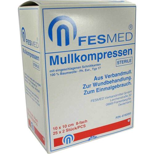 Mullkompressen ES 10x10 cm steril 8fach - 1